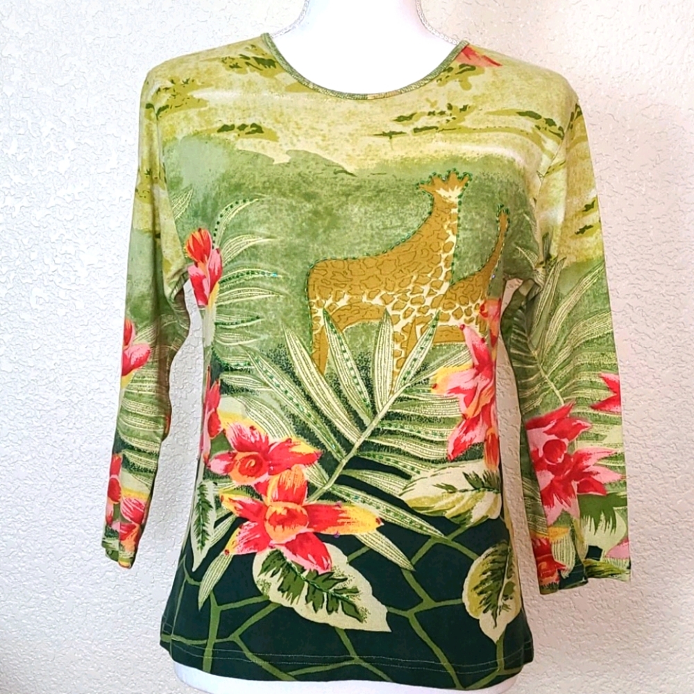 Jane Ashley Giraffe tee shirt, PS